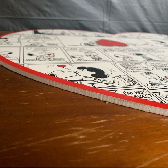 Vintage Peanuts Camp Snoopy Schulz Valentines Heart Comic Strip Art - Picture 5 of 8